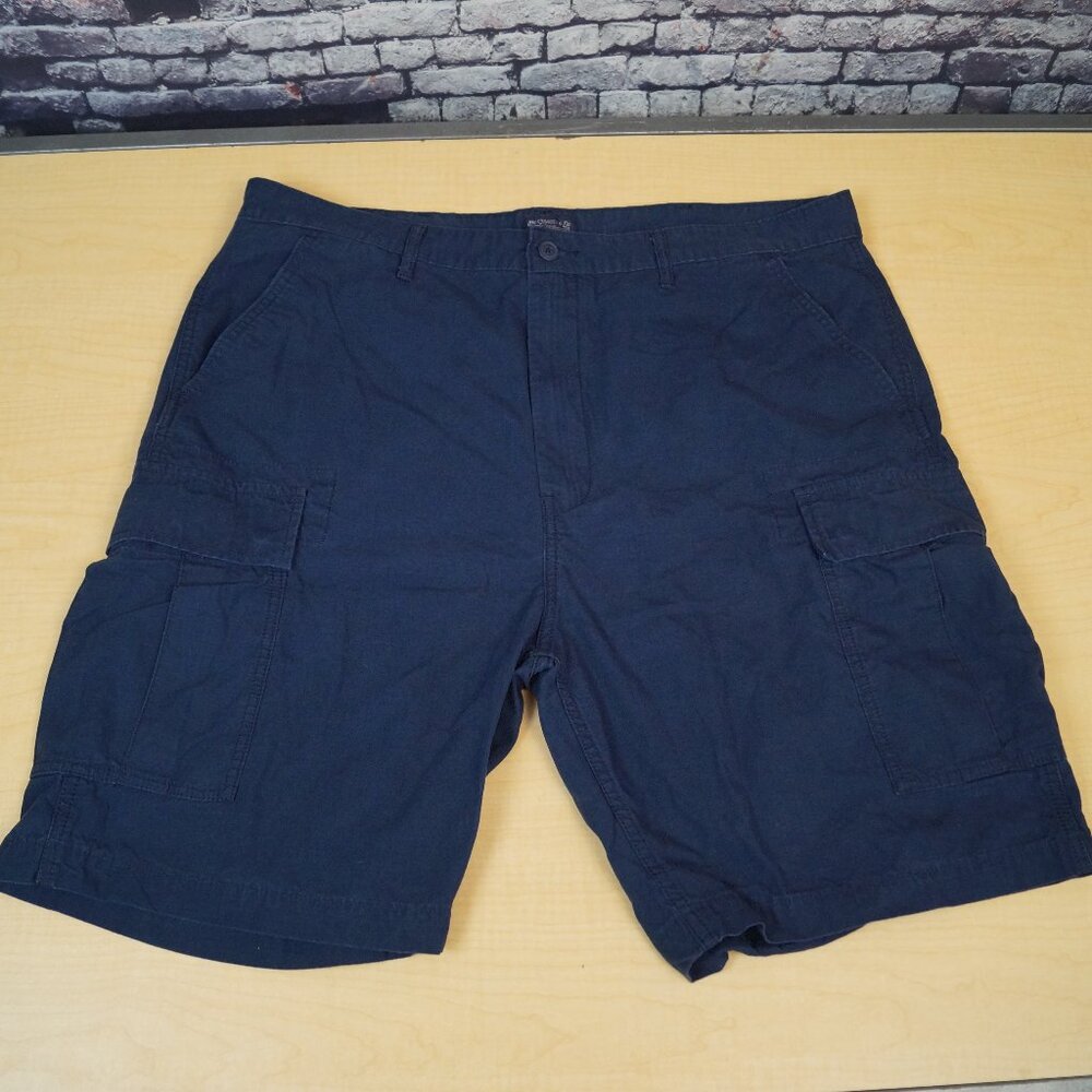 Levis Blue Ripstop Cargo Shorts Workwear Flat Front Mens 40 9" Inseam